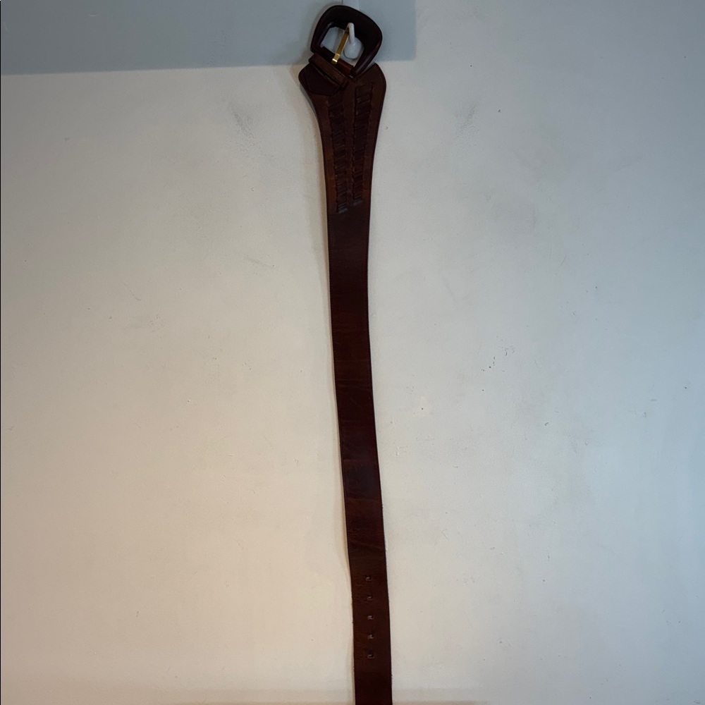 Vintage Bretton’s brown asymmetrical leather belt size small - Picture 12 of 15